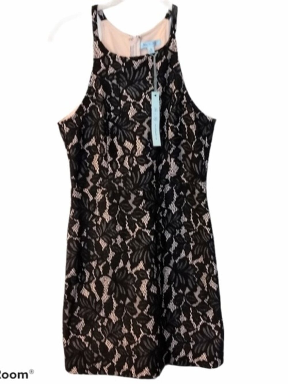 NWT She And Sky Black Lace Halter Dress Size Small